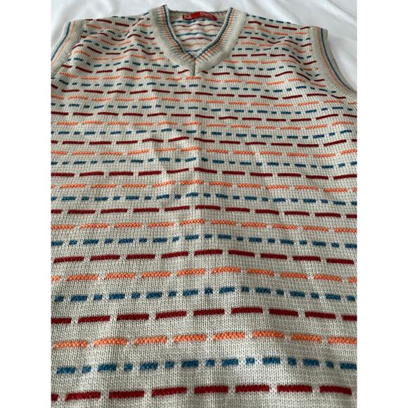 Vtg. Deekay Oswel V-neck Sweater Vest Casual Preppy - Picture 4 of 7